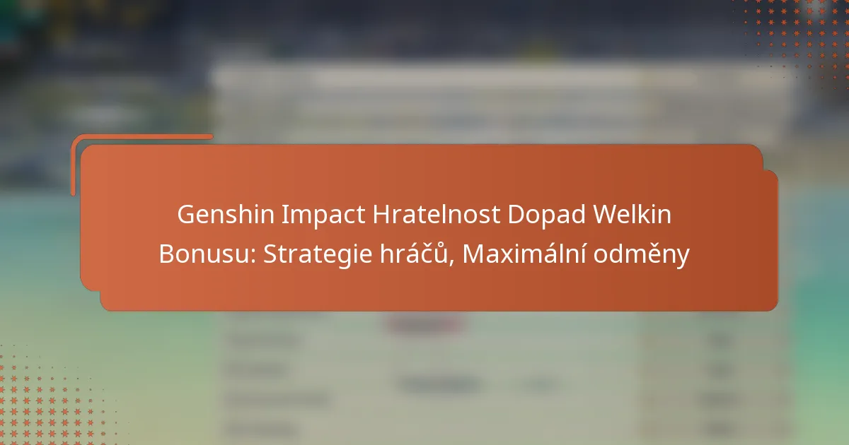 Genshin Impact Hratelnost Dopad Welkin Bonusu: Strategie hráčů, Maximální odměny